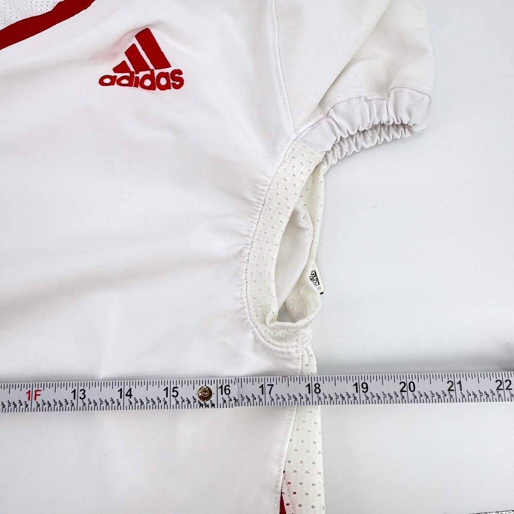 Adidas A1 Stock Football Jersey Mens Large White Red V-Neck NWT - Picture 14 of 16